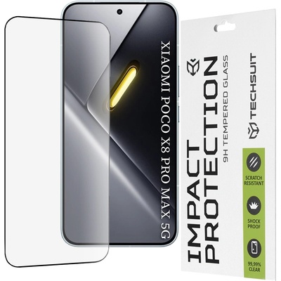 Techsuit Протектор за Xiaomi Poco X8 Pro Max - 111D Full Cover / Full Glue Glass - Techsuit - Черен