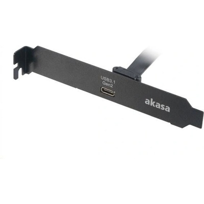 AKASA Interní MB adaptér USB 3.1, PCI závorka s Type-C konektorem, 50 cm