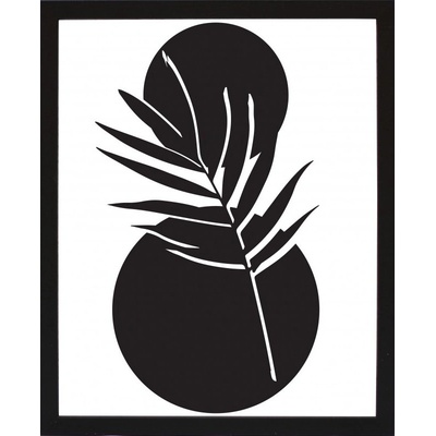 Čiernobiela rastlinná abstrakcia II, 24x30 cm