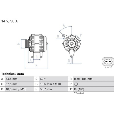 BOSCH 0 986 083 810 generátor (0986083810)