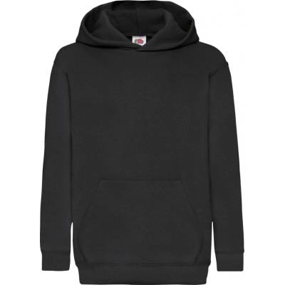 Fruit of the Loom Black children's sweatshirt Classic kangaroo čierna