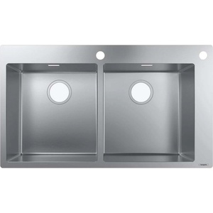 Hansgrohe - Вградена мивка S712-F765, неръждаема стомана 43311800 (43311800) Мивка за вграждане