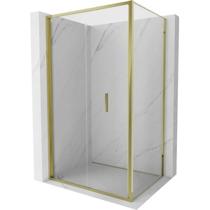 Mexen Exo-F сгъваема душ кабина 90 x 70 см, прозрачна, златна - 816-090-070-50-00 (816-090-070-50-00)