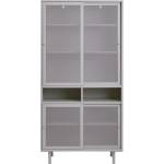 Unique Furniture Сиво метално шкафче с плъзгащи се врати 90x180x40 cm Veep - Unique Furniture (50240002)