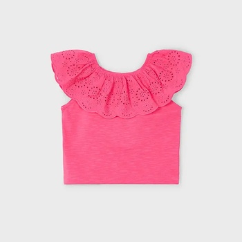 MAYORAL Тениска къс ръкав комбинирана розов цвят за мини момиче Майорал