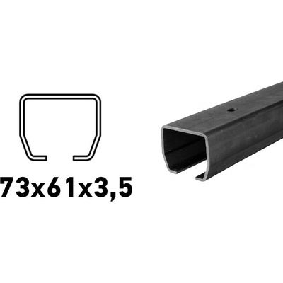 CAIS C-profil 73x61x3,5mm s dierami na priskrutkovanie, Fe, STAGE SB 6 m (CAIS-STAGE-SB-6)