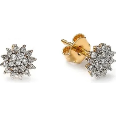 Blink-Blink luxusné diamantové náušnice zo žltého zlata 3095ZDG