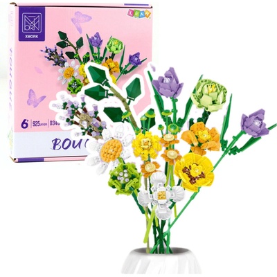 mamido Stavebnice kytice barevných květin 925 ks