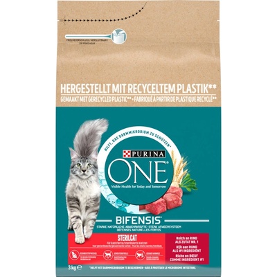 Purina ONE Sterilcat s hovädzím a pšenicou 3 kg