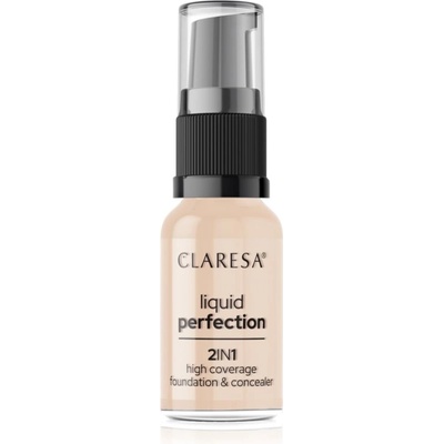 Claresa Liquid Perfection Korektor a krycí make-up 2v1 102 Warm Medium 18 g