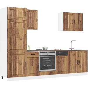 vidaXL Комплект кухненски шкафове от 7 части Lucca, инженерно дърво (3314779)