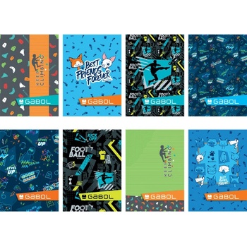 Gabol Тетрадка gabol А5, 40 л. , тесен и широк ред, момчета