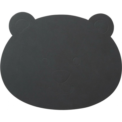 LIND Detské prestieranie BEAR Nupo antracitová koža 38x30cm