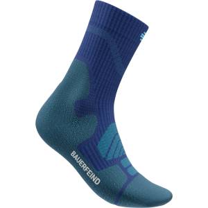 Bauerfeind Sports Мъжки туристически чорапи Bauerfeind Sports Outdoor Merino Mid Cut Socks Walking socks - Ocean Blue - размер 42-45 (EU) (201-7779-0412)