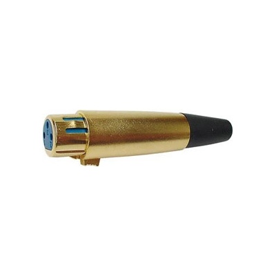 Microfónna zásuvka XLR-3 zlatá 2070