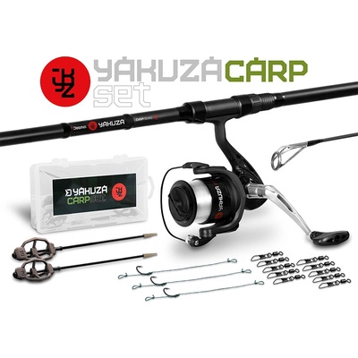 Delphin Kaprársky Set Yakuza Prút 3,6 m 3 lb 3 diely + Naviják 6T + Príslušenstvo