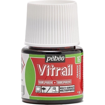 Pébéo Nevypalovací barva na sklo Vitrail 45 ml 16 Orange – Hledejceny.cz