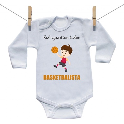 Boodyy Body s dlhým rukávom Keď vyrastiem budem basketbalista