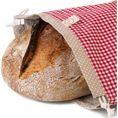 CHLEBOVKA - PYTLÍK NA CHLEBA ČERVENÁ KOSTKA BAGYDESIGN BAGYDESIGN