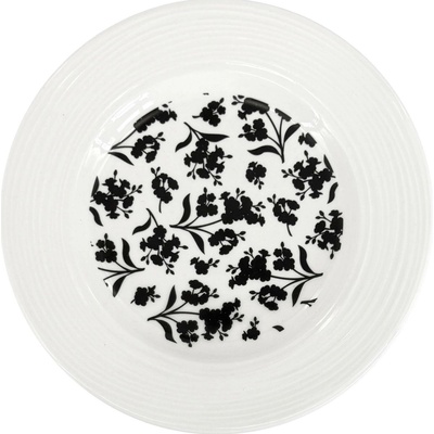 Porcelánový dezertní talíř Croft Velvet 20,5cm - bílá/černá, by inspire