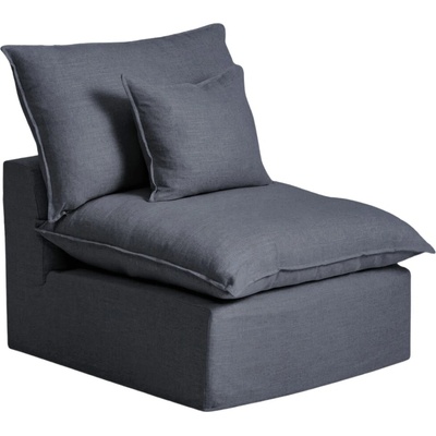 Kave Home Anarela 90 cm Tmavě šedé s odnímatelným potahem
