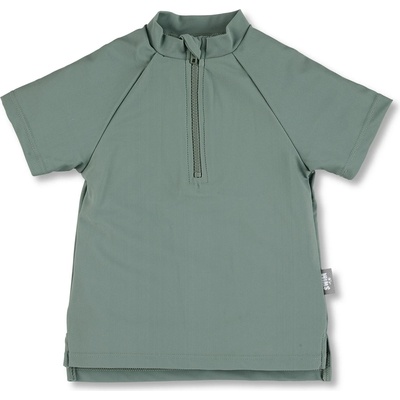 Sterntaler Детска плажна тениска от ликра Sterntaler Kid's Short-Sleeve Swim Shirt Half Zip Lycra - Matte Green - размер 86/92 (EU) (750-1763-0212)