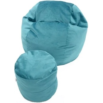 PUFRELAX Комплект, Барбарон и табуретка за крака, 700л. , King Size - Puddle, Перящ се калъф, Пълнеж с микс от мемори пяна и дунапрен, Трансформира се в легло, Гама Diamond (PUF-M-KO-D-PUD)