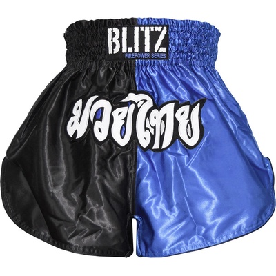 Muay Thai šortky Blitz- modro/čierne