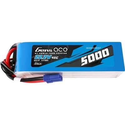 Gens ace G-Tech 5000mAh 22,2V 45C 6S1P LiPo baterie s konektorem EC5