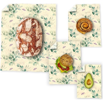 BajaBee Voskové obrúsky Multipack Eucalyptus XL/M/M/S 40x48 cm 23x31 cm 23x31 cm 17x23 cm 1 ks