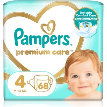 Pampers Premium Care Size 4 еднократни пелени 9-14 kg 68 кг