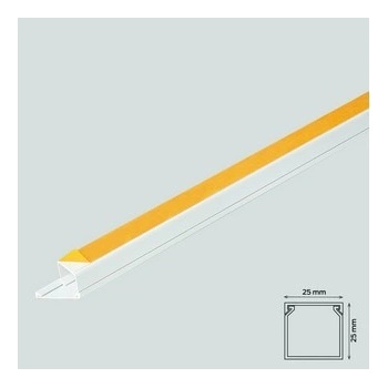 Canalux Žľab so samolepiacou páskou 25 x 25 mm biely