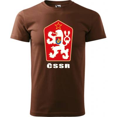 Maverprint Retro tričko ČSSR znak Československa hnedá