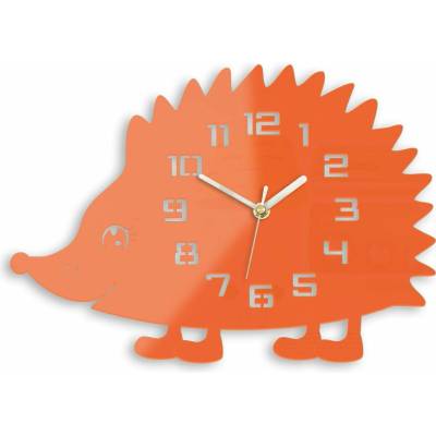 Moderné nástenné hodiny JEŽKO ORANGE orange