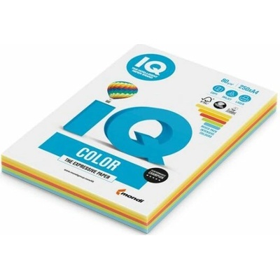 IQ Kopírovací papír A4 IQ 80g color 5x50 mix intenzivní barvy