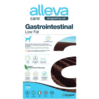 Diusapet Alleva Care Gastrointestinal Low Fat - пълноценна храна за пораснали кучета над една година, намалява остри нарушения в абсорбцията на червата, при нарушено храносмилане и екзокринна панкреатична недостатъчност, Италия - 12 кг P10227