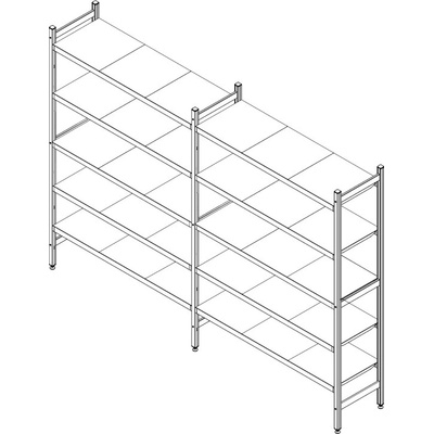 TOMGAST Regalový systém 4705 x 500 mm, 5 polic| TOM, EZ-554705