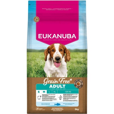 Eukanuba Grain Free Adult Small & Medium rich in Ocean Fish 3 kg