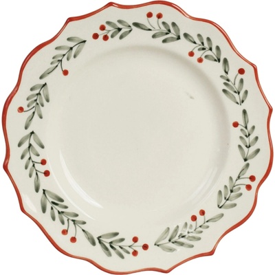 Strömshaga Keramický tanier Esther Lingonberry 21,5 cm