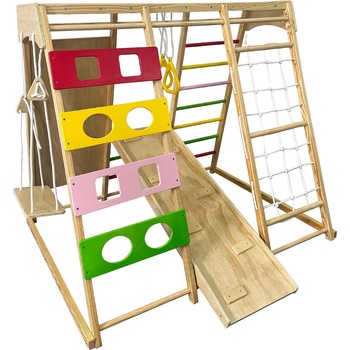 Chipolino Дървена катерушка с люлка Chipolino - Цветна (WTARSL02502)