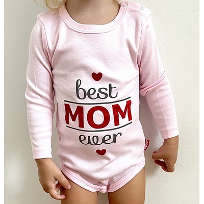 Detské body Best Mom Lullaby ružové