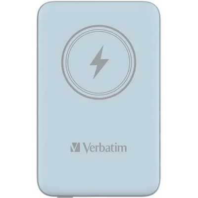 Verbatim Външна батерия, Verbatim MCP-10BE Power Pack 10000 mAh with UBS-C® PD 20W / Magnetic Wireless Charging 15W Blue (32247)