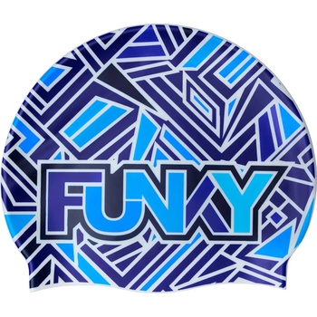 Funky Trunks Шапка за плуване Funky trunks Silicone Swimming Cap Swim cap - Blue Bits - размер One Size (581-0274-0311)