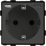 ELMARK Element КОНТАКТ ШУКО 16a С usb a+c, ЧЕРЕН (195mgsu/bl)