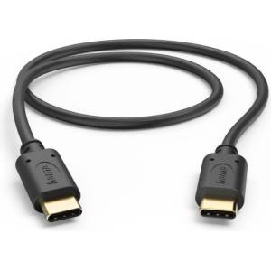 Hama Кабел за зареждане, usb-c - usb-c, 0, 5 м, черен (201706) - tehnik