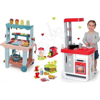 Smoby set kuchynka Bon Appétit so zvukmi kávovarom a zmrzlinárskym vozíkom s vaflovačom 310800-6