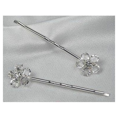 Ozdoby Sponky bižuterie 5805-0031-S00 Krystal stříbro
