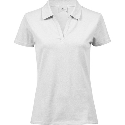 Tee Jays 1409 Dámske luxusné polo s výstrihom do V biela