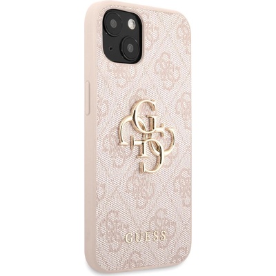 GUESS Гръб Guess за iPhone 13, PU, 4G Metal Logo Case, Розов (3666339024840)
