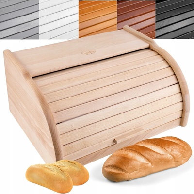 Chlebník jednodílný Creative Home béžový dřevěný